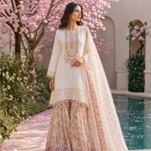 summer wear tail cut kurti and gharara