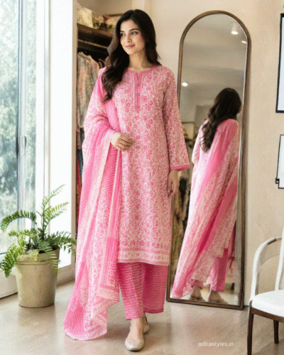 Sunshine Bloom Lawn Cotton Suit Set