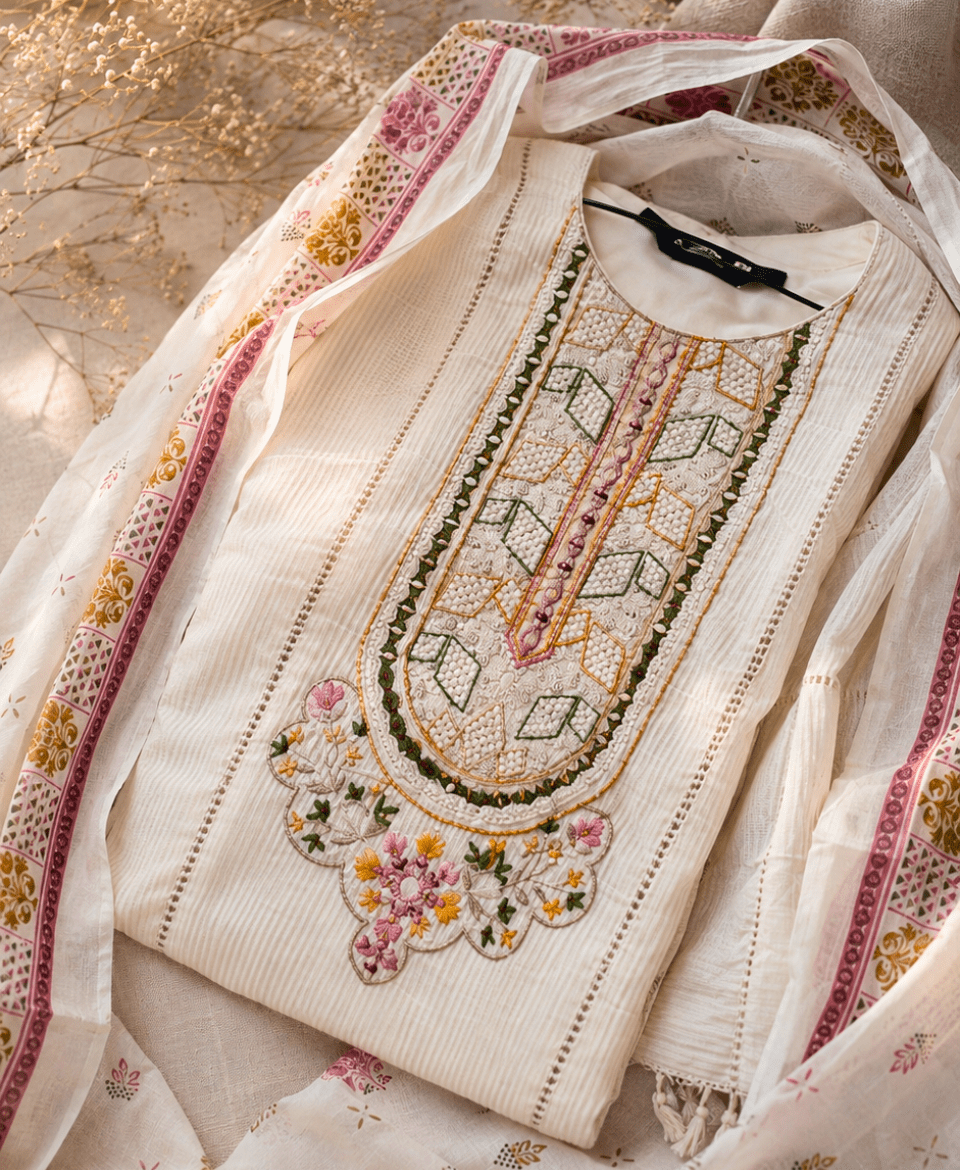 Summer wear tail cut kurti and gharara - Image 2