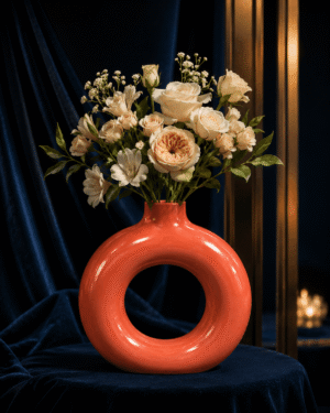 Adira Styles 7.5-Inch AuraLoop Ceramic Flower Pot